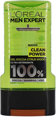 L'Oreal Men Expert Clean Power Gel Doccia Citrus Wood Shower Gel - 300ml(300 ml)