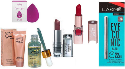 styling Puff&Eyeconic Kajal&9t05 Russian Red Lipstick&Enrich Lipstick&Weightless Mousse Foundation&Gold Radiance face Serum(Set of 6)
styling Puff&Eyeconic Kajal&9t05 Russian Red Lipstick&Enrich Lipstick&Weightless Mousse Foundation&Gold Radiance face Serum(Set of 6)