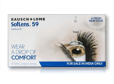 Baush & Lomb Bausch & Lomb Softlens 59 -1.75 Monthly Contact Lens(0.00, Clear, Pack of 6)