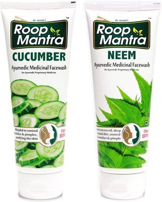 Roop Mantra Face Wash (1 Cucumber + 1 Neem) 115ml Face Wash(115 ml)