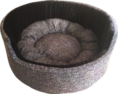 Hiputee Premium_Fabric_Dark-Grey-Black_11761_Small S Pet Bed(Dark Grey)