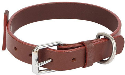 Skora Plain Dog Collar Charm(Brown, Round)