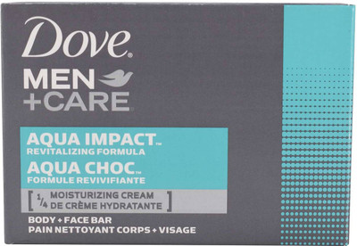Dove Men+Care Body and Face Bar, Aqua Impact Revitalizing Cream - 113g (4oz)(113 g)
Dove Men+Care Body and Face Bar, Aqua Impact Revitalizing Cream - 113g (4oz)(113 g)