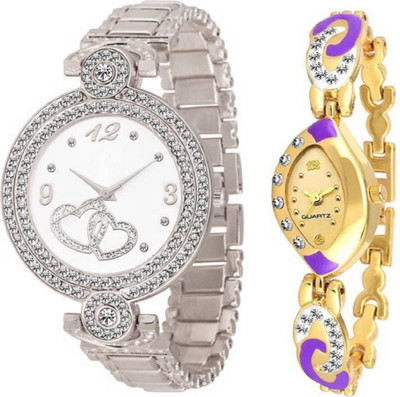 TRUE KART crystal studded chronograph & Purple Metal Strap Diamond Studded bracelet Watch - For Girls
TRUE KART crystal studded chronograph & Purple Metal Strap Diamond Studded bracelet Watch - For Girls