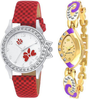 TRUE KART Flower Dial & Purple Metal Strap Diamond Studded bracelet Watch - For Girls
TRUE KART Flower Dial & Purple Metal Strap Diamond Studded bracelet Watch - For Girls