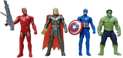 IndusBay Avengers 4 in 1 Super Heroes Action Figure set IronMan, Captain America, Hulk and Thor Infinity war collection 6 Inches(Multicolor)
IndusBay Avengers 4 in 1 Super Heroes Action Figure set IronMan, Captain America, Hulk and Thor Infinity war collection 6 Inches(Multicolor)