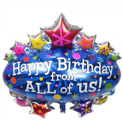 Theme My Party Printed "Happy Birthday from All of Us” Foil Balloon Balloon(Multicolor, Pack of 1)
Theme My Party Printed "Happy Birthday from All of Us” Foil Balloon Balloon(Multicolor, Pack of 1)