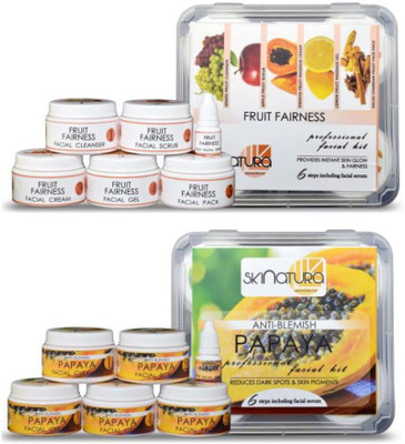 Skinatura Fruit Fairness + Papaya Facial Kit (Combo of 2 - 310 gm) 310 g(Set of 2)
Skinatura Fruit Fairness + Papaya Facial Kit (Combo of 2 - 310 gm) 310 g(Set of 2)