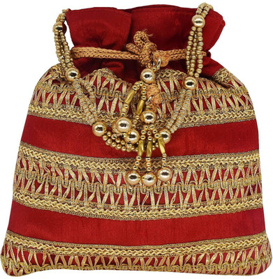 Bagaholics Ethnic Clutch Silk Potli Batwa Pouch Bag with Metal Bead work Wedding Gift For Women Potli(Red)
Bagaholics Ethnic Clutch Silk Potli Batwa Pouch Bag with Metal Bead work Wedding Gift For Women Potli(Red)
