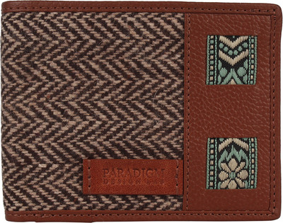 Paradigm Design Lab Men Tan Genuine Leather Wallet(6 Card Slots)