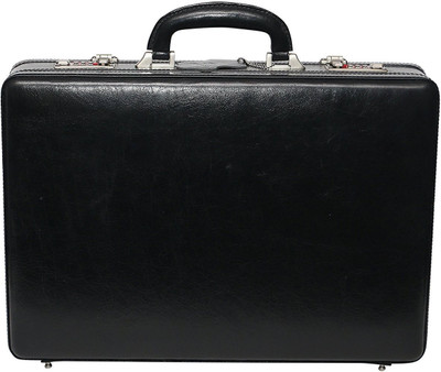 HICLASS Leather Briefcase Medium Briefcase - For Men(Black)