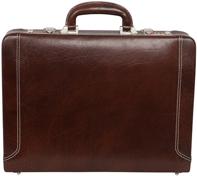 HICLASS Leather Briefcase Medium Briefcase - For Men(Brown)