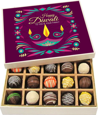 Chocholik Diwali Sweets - Happy Diwali to You & Your Family - Dark, Milk, White Chocolate Truffles - 20pc Truffles(300 g)
Chocholik Diwali Sweets - Happy Diwali to You & Your Family - Dark, Milk, White Chocolate Truffles - 20pc Truffles(300 g)