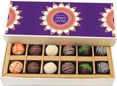 Chocholik Diwali Sweets - Wish You a Happy Diwali - Dark, Milk, White Chocolate Truffles - 12pc Truffles(180 g)
Chocholik Diwali Sweets - Wish You a Happy Diwali - Dark, Milk, White Chocolate Truffles - 12pc Truffles(180 g)