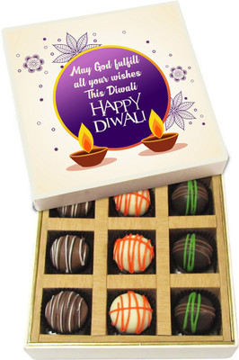 Chocholik Diwali Sweets - May God Fulfill All Your Wishes This Diwali - Dark, Milk, White Chocolate Truffles - 9pc Truffles(135 g)
Chocholik Diwali Sweets - May God Fulfill All Your Wishes This Diwali - Dark, Milk, White Chocolate Truffles - 9pc Truffles(135 g)