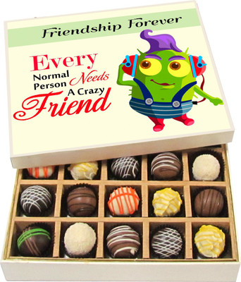 Chocholik Friendship Gift Every Normal Person Needs a Crazy Friend - Dark, Milk, White Chocolate Truffles -20pc Truffles(300 g)
Chocholik Friendship Gift Every Normal Person Needs a Crazy Friend - Dark, Milk, White Chocolate Truffles -20pc Truffles(300 g)