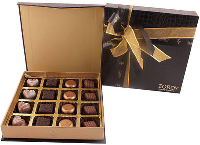 Zoroy Luxury Chocolate Rakshabandhan Leather finish 16 Pralines Chocolates rakhi Fudges(192 g)
Zoroy Luxury Chocolate Rakshabandhan Leather finish 16 Pralines Chocolates rakhi Fudges(192 g)