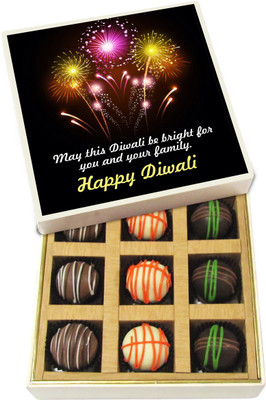 Chocholik Diwali Gifts - May This Diwali Be Bright for You - Dark, Milk, White Chocolate Truffles - 9pc Truffles(135 g)
Chocholik Diwali Gifts - May This Diwali Be Bright for You - Dark, Milk, White Chocolate Truffles - 9pc Truffles(135 g)