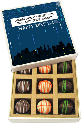 Chocholik Diwali Gifts - Warm Diwali Wish for You and Your Family - Dark, Milk, White Chocolate Truffles - 9pc Truffles(135 g)
Chocholik Diwali Gifts - Warm Diwali Wish for You and Your Family - Dark, Milk, White Chocolate Truffles - 9pc Truffles(135 g)