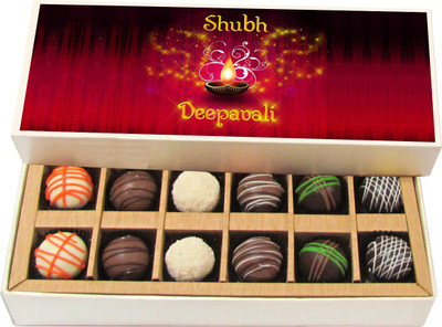 Chocholik Diwali Sweets - Shubh Deepavali - Dark, Milk, White Chocolate Truffles - 12pc Truffles(180 g)
Chocholik Diwali Sweets - Shubh Deepavali - Dark, Milk, White Chocolate Truffles - 12pc Truffles(180 g)