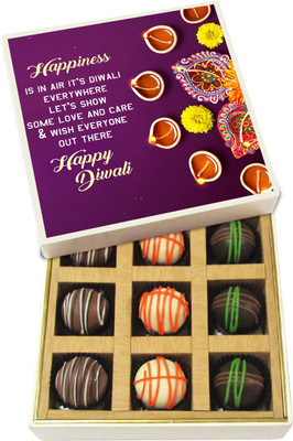 Chocholik Diwali Gifts - Lets Show Some Love and Care Happy Diwali - Dark, Milk, White Chocolate Truffles - 9pc Truffles(135 g)
Chocholik Diwali Gifts - Lets Show Some Love and Care Happy Diwali - Dark, Milk, White Chocolate Truffles - 9pc Truffles(135 g)
