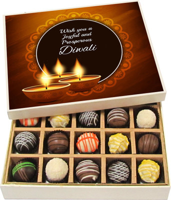 Chocholik Diwali Sweets - Wish You a Joyful and Prosperous Diwali - Dark, Milk, White Chocolate Truffles - 20pc Truffles(300 g)
Chocholik Diwali Sweets - Wish You a Joyful and Prosperous Diwali - Dark, Milk, White Chocolate Truffles - 20pc Truffles(300 g)