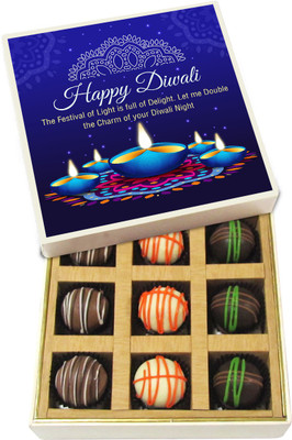 Chocholik Diwali Sweets - The Festival of Light Is Full of Delight - Dark, Milk, White Chocolate Truffles - 9pc Truffles(135 g)
Chocholik Diwali Sweets - The Festival of Light Is Full of Delight - Dark, Milk, White Chocolate Truffles - 9pc Truffles(135 g)