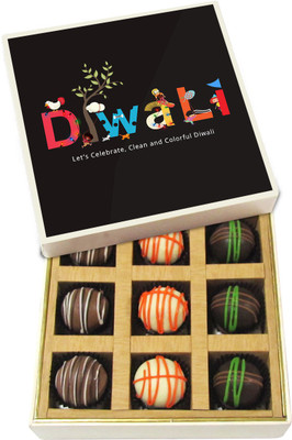 Chocholik Diwali Sweets - Lets Celebrate Colorful Diwali - Dark, Milk, White Chocolate Truffles - 9pc Truffles(135 g)
Chocholik Diwali Sweets - Lets Celebrate Colorful Diwali - Dark, Milk, White Chocolate Truffles - 9pc Truffles(135 g)
