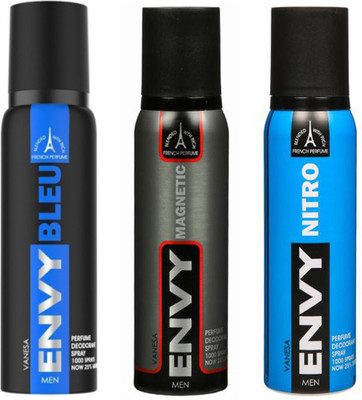 ENVY NITRO DEODORANT 120 ML+ MAGNETIC DEODORANT 120 ML+BLEU DEODORANT 120 ML Deodorant Spray - For Men & Women(120 ml, Pack of 3)
ENVY NITRO DEODORANT 120 ML+ MAGNETIC DEODORANT 120 ML+BLEU DEODORANT 120 ML Deodorant Spray - For Men & Women(120 ml, Pack of 3)