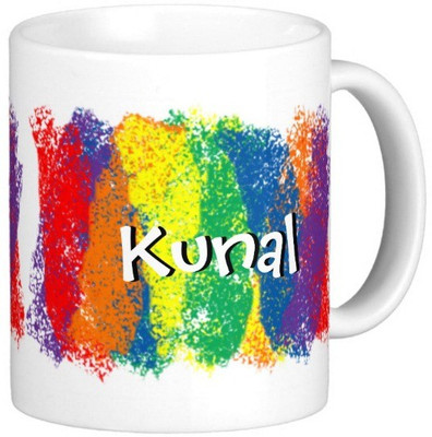 Exoctic Silver KUNAL Ceramic Mug(300 ml), Multicolor