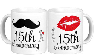 Exoctic Silver 15th Marriage Anniversary Ceramic Mug(300 ml, Pack of 2), Multicolor
Exoctic Silver 15th Marriage Anniversary Ceramic Mug(300 ml, Pack of 2), Multicolor