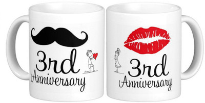 Exoctic Silver 3rd Marriage Anniversary Ceramic Mug(300 ml, Pack of 2), Multicolor
Exoctic Silver 3rd Marriage Anniversary Ceramic Mug(300 ml, Pack of 2), Multicolor