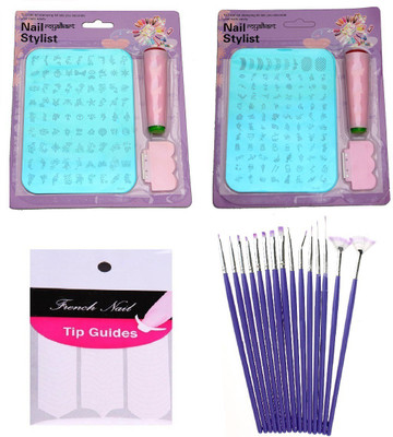 Royalkart Nail Art Stamping double Kit With 15 Pcs Nail Art Brush & Nail Art Finger Tip Guide Sheet Gift For Girl Women Latest Edition ( XY 8-10 )(multi color)
Royalkart Nail Art Stamping double Kit With 15 Pcs Nail Art Brush & Nail Art Finger Tip Guide Sheet Gift For Girl Women Latest Edition ( XY 8-10 )(multi color)
