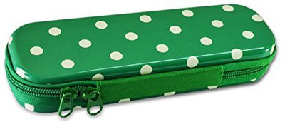 Mstick Polka spots Art Plastic Pencil Boxes(Set of 1, Green)