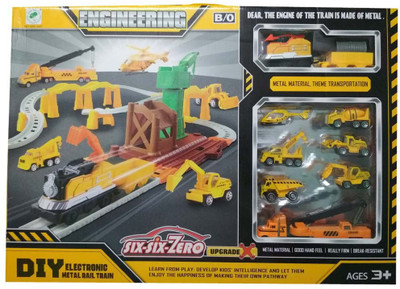 IndusBay Construction Site Toy Battery operated Track & Train Set with 7 unbreakable Engineering construction Autombiles Vehicles(Yellow)
IndusBay Construction Site Toy Battery operated Track & Train Set with 7 unbreakable Engineering construction Autombiles Vehicles(Yellow)