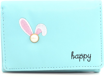 b4bags Girls Blue Artificial Leather Wallet(6 Card Slots), Sky blue