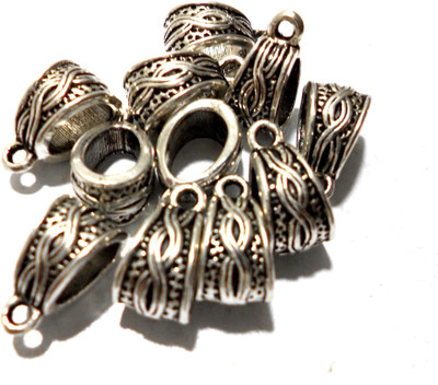 GOELX Antique Silver Bails/Loops for Jewellery Making & Craft Work