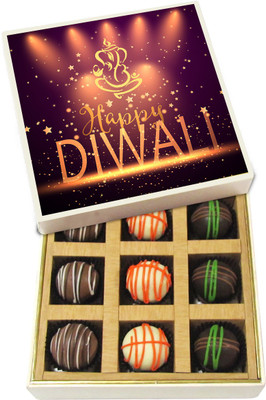Chocholik Diwali Sweets - Happy Diwali With Ganpati Blessings - Dark, Milk, White Chocolate Truffles - 9pc Truffles(135 g)
Chocholik Diwali Sweets - Happy Diwali With Ganpati Blessings - Dark, Milk, White Chocolate Truffles - 9pc Truffles(135 g)