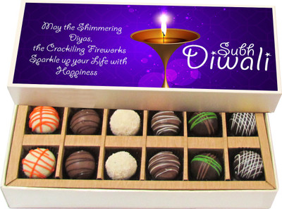 Chocholik Diwali Sweets - May The Shimmering Diyas, The Crackling Fireworks - Dark, Milk, White Chocolate Truffles - 12pc Truffles(180 g)
Chocholik Diwali Sweets - May The Shimmering Diyas, The Crackling Fireworks - Dark, Milk, White Chocolate Truffles - 12pc Truffles(180 g)