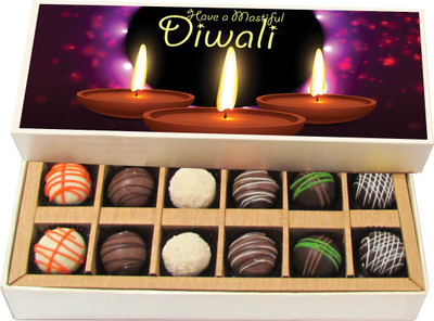 Chocholik Diwali Sweets - Have A Mastiful Diwali - Dark, Milk, White Chocolate Truffles - 12pc Truffles(180 g)
Chocholik Diwali Sweets - Have A Mastiful Diwali - Dark, Milk, White Chocolate Truffles - 12pc Truffles(180 g)