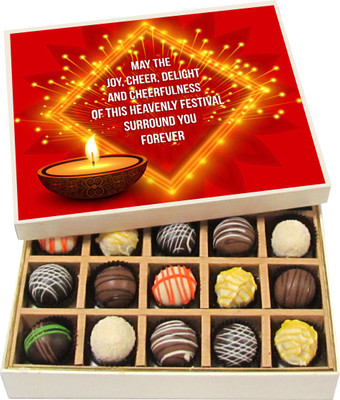 Chocholik Diwali Sweets - May The Joy,cheer Of This Festival Surround You Forever - Dark, Milk, White Chocolate Truffles - 20pc Truffles(300 g)
Chocholik Diwali Sweets - May The Joy,cheer Of This Festival Surround You Forever - Dark, Milk, White Chocolate Truffles - 20pc Truffles(300 g)