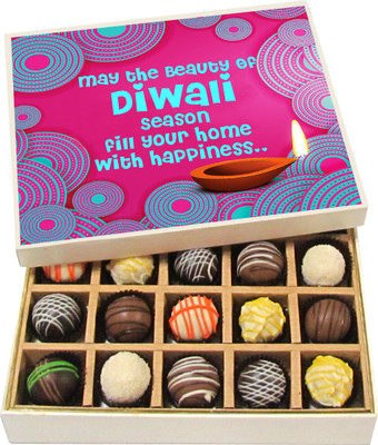 Chocholik Diwali Sweets - May The Beauty Of Diwali Season - Dark, Milk, White Chocolate Truffles - 20pc Truffles(300 g)
Chocholik Diwali Sweets - May The Beauty Of Diwali Season - Dark, Milk, White Chocolate Truffles - 20pc Truffles(300 g)