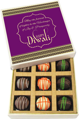 Chocholik Diwali Sweets - May The Festival Of Lights Be The Harbinger Of Joy - Dark, Milk, White Chocolate Truffles - 9pc Truffles(135 g)
Chocholik Diwali Sweets - May The Festival Of Lights Be The Harbinger Of Joy - Dark, Milk, White Chocolate Truffles - 9pc Truffles(135 g)
