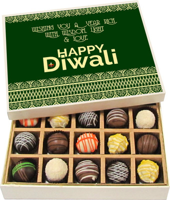 Chocholik Diwali Sweets - Wishing You A Year Rich With Wisdom, Light & Love - Dark, Milk, White Chocolate Truffles - 20pc Truffles(300 g)
Chocholik Diwali Sweets - Wishing You A Year Rich With Wisdom, Light & Love - Dark, Milk, White Chocolate Truffles - 20pc Truffles(300 g)