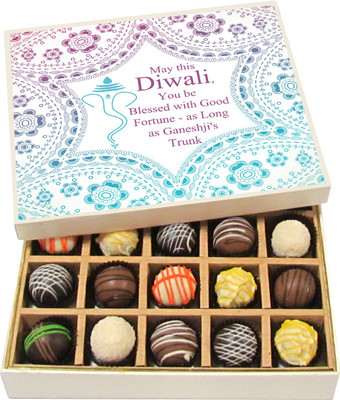 Chocholik Diwali Sweets - Blessed With Good Fortune - Dark, Milk, White Chocolate Truffles - 20pc Truffles(300 g)
Chocholik Diwali Sweets - Blessed With Good Fortune - Dark, Milk, White Chocolate Truffles - 20pc Truffles(300 g)