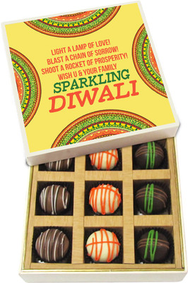 Chocholik Diwali Sweets - Light A Lamp Of Love - Dark, Milk, White Chocolate Truffles - 9pc Truffles(135 g)
Chocholik Diwali Sweets - Light A Lamp Of Love - Dark, Milk, White Chocolate Truffles - 9pc Truffles(135 g)