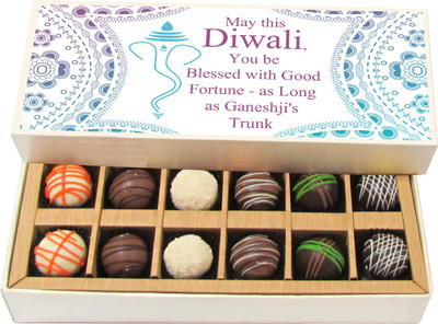 Chocholik Diwali Sweets - Blessed With Good Fortune - Dark, Milk, White Chocolate Truffles - 12pc Truffles(180 g)
Chocholik Diwali Sweets - Blessed With Good Fortune - Dark, Milk, White Chocolate Truffles - 12pc Truffles(180 g)