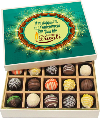Chocholik Diwali Sweets - May Happiness And Contentment Fill Your Life - Dark, Milk, White Chocolate Truffles - 20pc Truffles(300 g)
Chocholik Diwali Sweets - May Happiness And Contentment Fill Your Life - Dark, Milk, White Chocolate Truffles - 20pc Truffles(300 g)