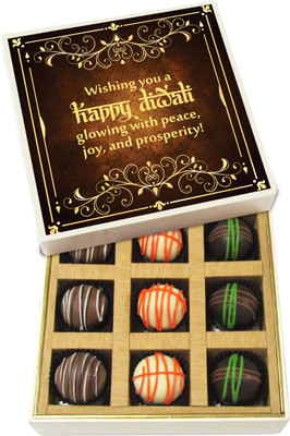Chocholik Diwali Sweets - Wishing You A Happy Diwali Glowing With Peace - Dark, Milk, White Chocolate Truffles - 9pc Truffles(135 g)
Chocholik Diwali Sweets - Wishing You A Happy Diwali Glowing With Peace - Dark, Milk, White Chocolate Truffles - 9pc Truffles(135 g)