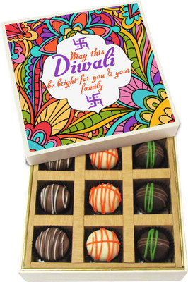 Chocholik Diwali Sweets - May This Diwali Be Bright For You - Dark, Milk, White Chocolate Truffles - 9pc Truffles(135 g)
Chocholik Diwali Sweets - May This Diwali Be Bright For You - Dark, Milk, White Chocolate Truffles - 9pc Truffles(135 g)